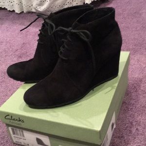 Clark’s suede booties